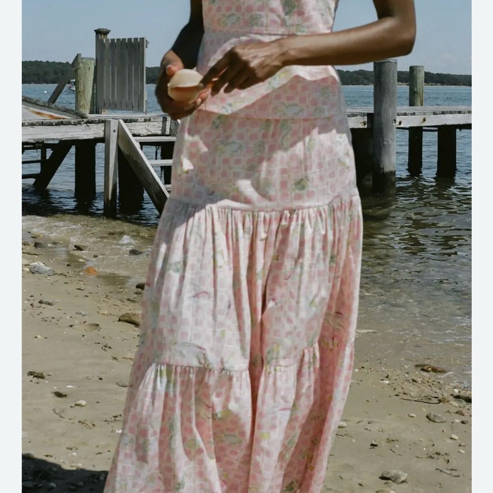 Coco Shop Skirt In Fishing Net Print View 2
